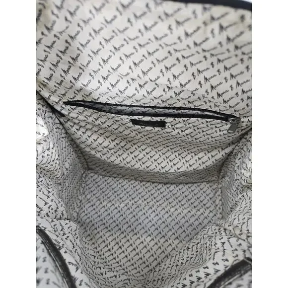 Mona B Revive Roller Bag – Black Canvas & Vegan Leather Trim Luggage & Travel Bags